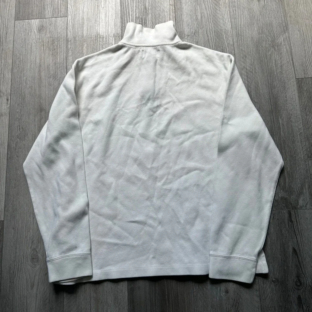 Polo Ralph Lauren White Quarter Zip Pullover Sweatshirt Men's XL